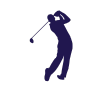 Golf icon blue