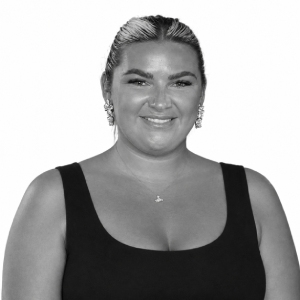katie headshot bw